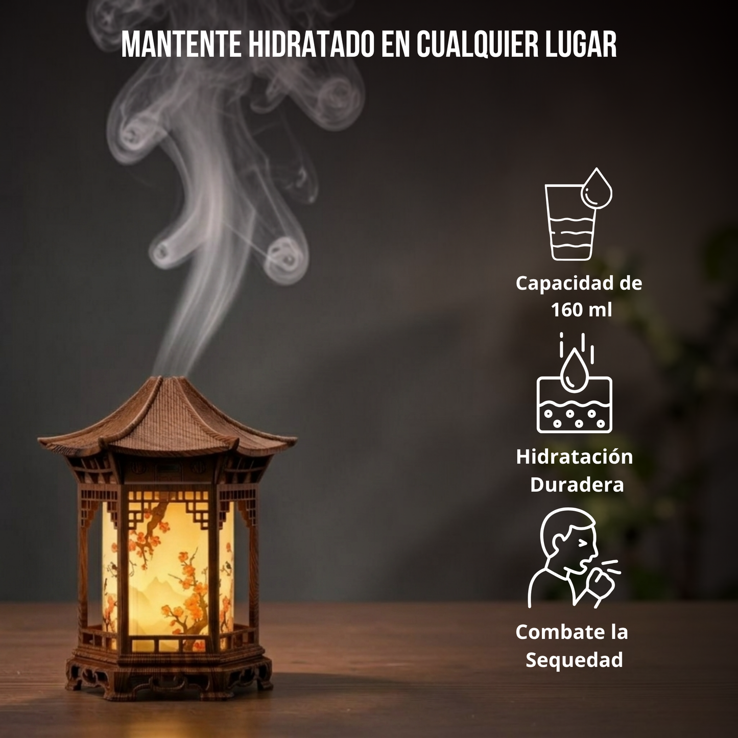 LumiZen Humidificador de Pabellón Asiático Zen 160 ML