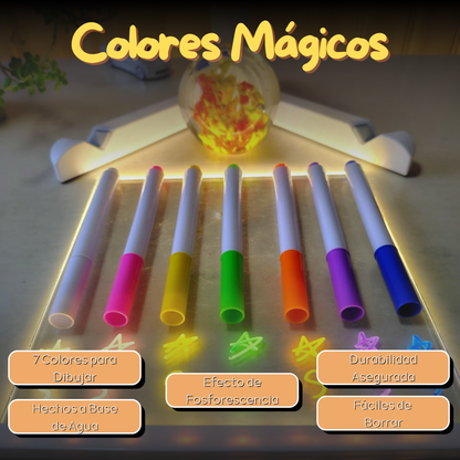 Pizarra de Dibujos Luminiscente Para Niños