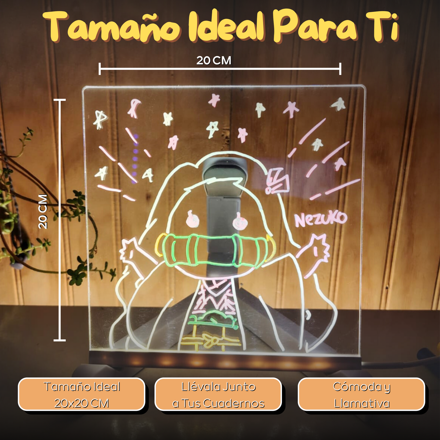 Pizarra de Dibujos Luminiscente Para Niños